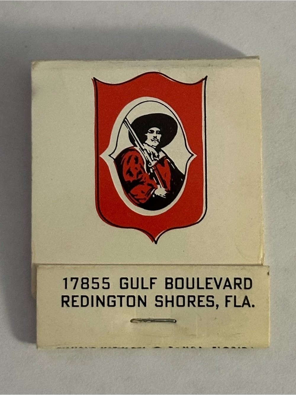 Vintage Matchbook Red Cavalier Restaurant Redington Shores Florida FL USED